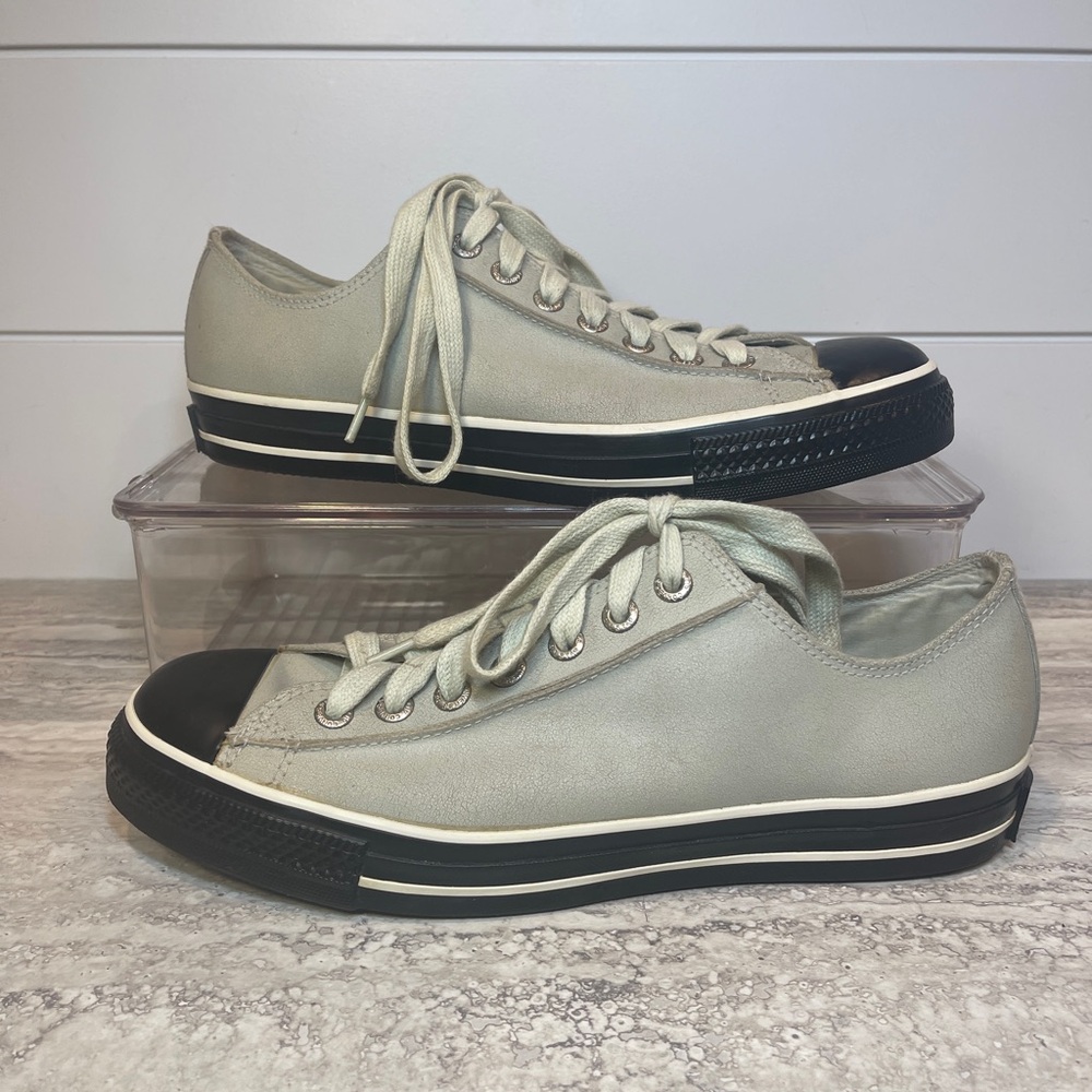 Rare Converse, Distressed Suede, Black & Cream Rubber, Clear Yellow Soles